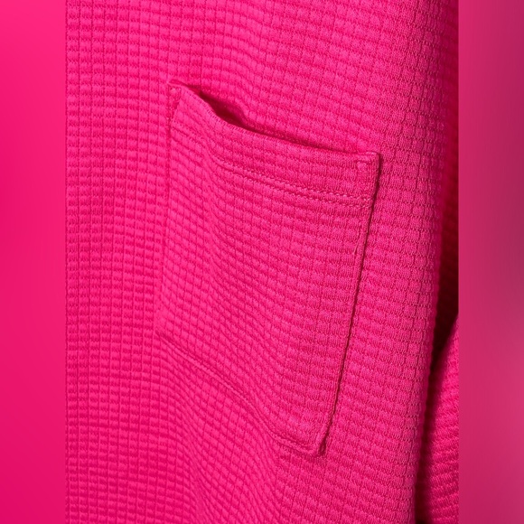 Talbots Plus Fuchsia Pink Mock neck Pullover Knit Sweater Shoulder Button Detail - Picture 8 of 11